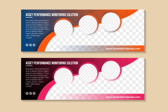 Asset Performance Horizontal Banner: Graphics for Social Media Templates