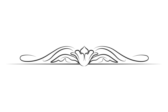 Calligraphic Ornate Header. Decorative V: Graphics & Crafts