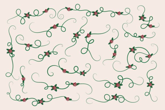 Christmas Lines Separator Text Dividers: Graphics & Decorative Elements