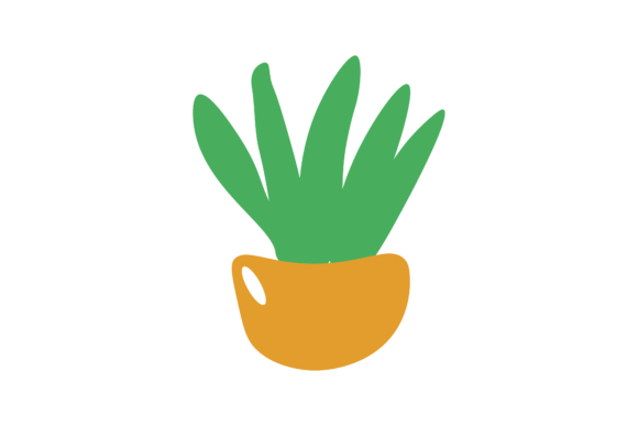 Cute Decorative Plants Leaves Icon Graphics & Icons