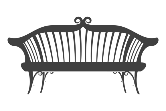 Decorative Bench Graphics for Outdoor Recreation Crafts