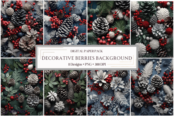 Decorative Berries Backgrounds PNG Graphics & Backgrounds
