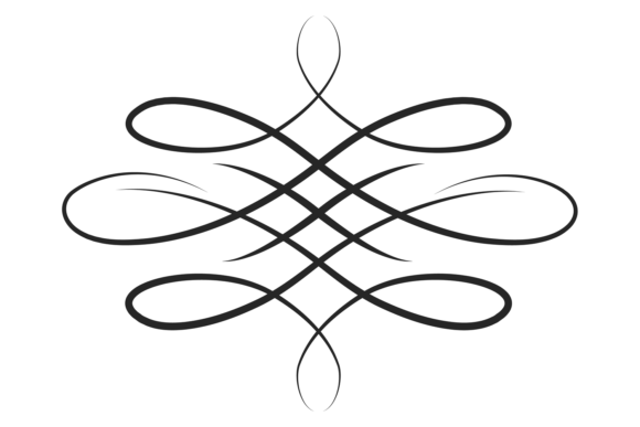 Decorative Classic Calligraphy Element for Graphics & Crafts