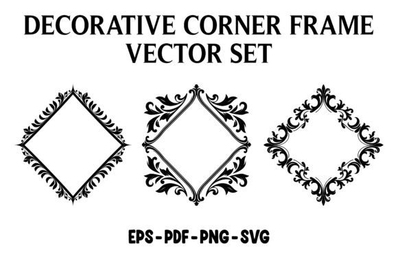 Decorative Corner Frame Vector Clipart for Graphics & Crafts