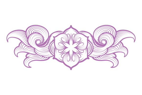 Decorative Filigree Drawing: Romantic Fl Graphics for Crafts