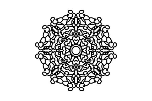 Decorative Mandala Black Icon: Premium Graphics & Icons for Branding