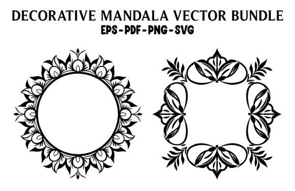 Decorative Mandala Vector SVG Set Free for Graphics & Crafts
