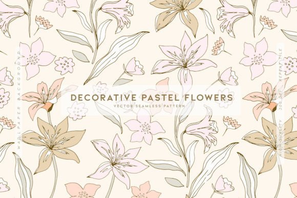 Decorative Pastel Flowers Graphic Pattern Review