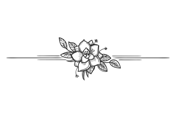 Floral Decorative Divider Graphics for Craft Sellers