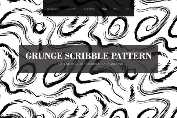Grunge Scribbles Seamless Pattern: Graphics & Patterns