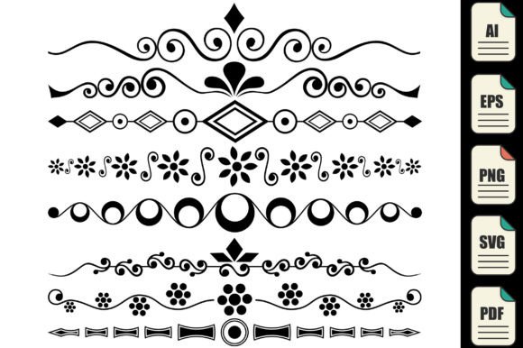 Hand-Drawn Vintage Dividers: Graphics & Print Templates