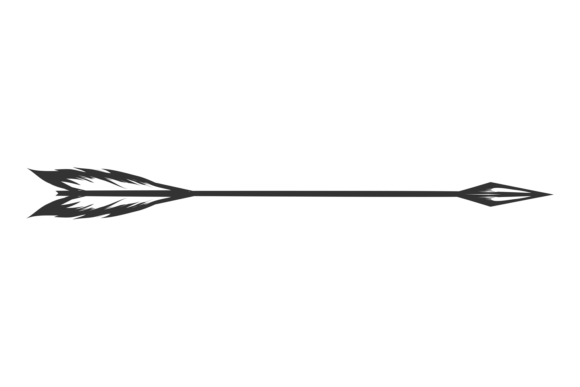 Old Arrow Engraving Tribal Border: Graphics for Crafts Branding