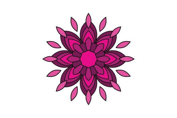 Pink Decorative Mandala Icon for Graphics & Icons