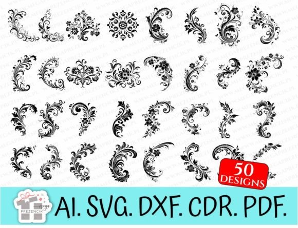 Vector Decorative Corners: Ornaments SVG Graphics & Elements
